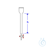 Colonna con bicchiere ml.50 Øi20 x 300mm rubinetto in PTFE Colonna con bicchiere superiore ml.50...